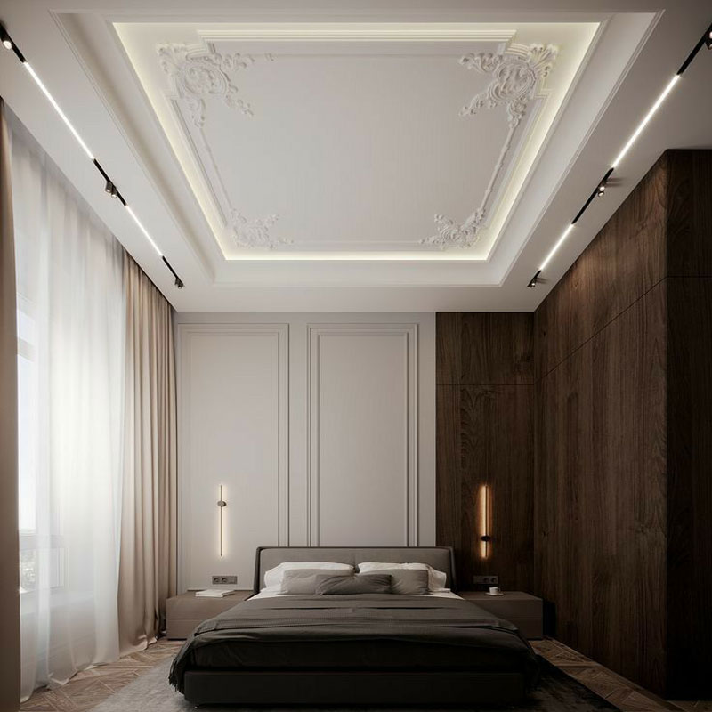 طراحی سقف اتاق خواب کلاسیک
