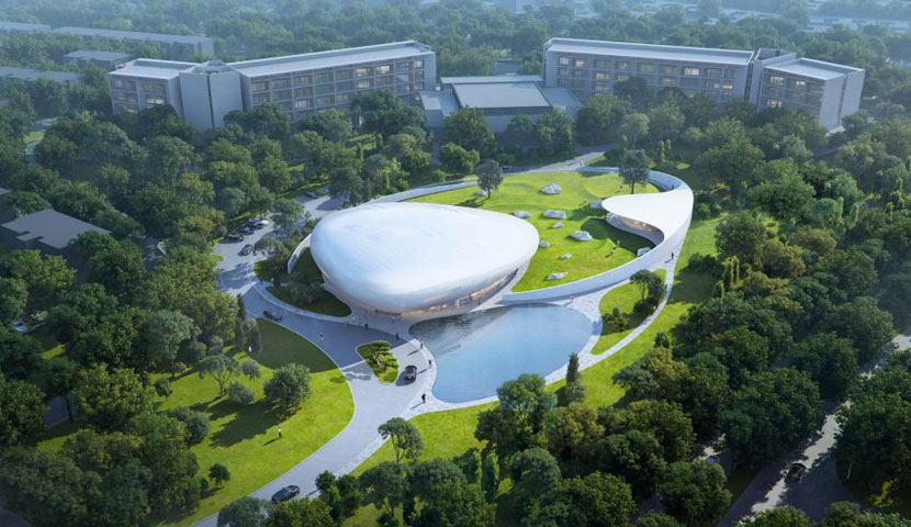 نمای مدرن ساختمان ابر چین
