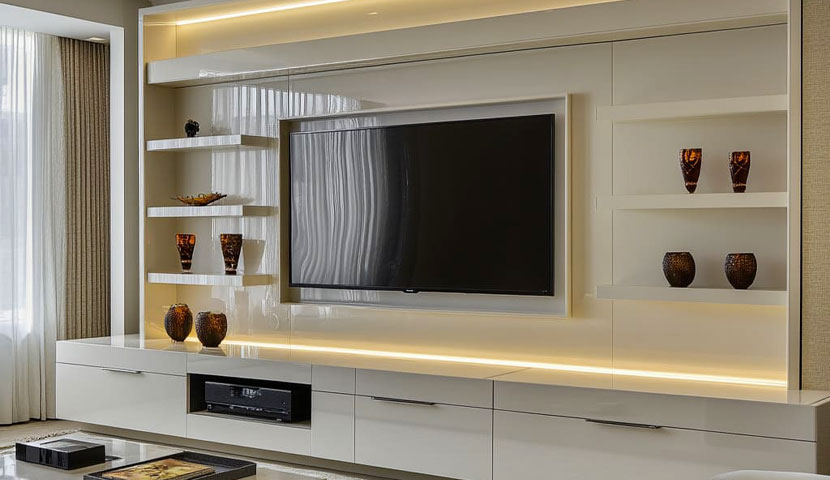 طراحی تی وی وال ساده 