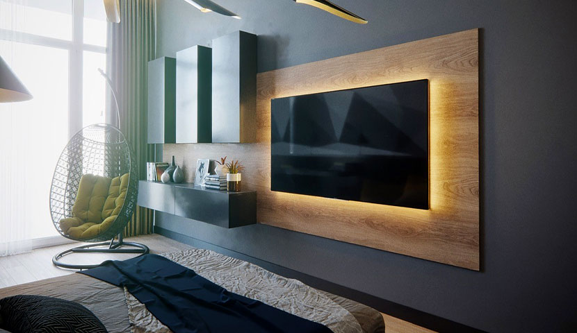 طراحی تی وی وال ساده 