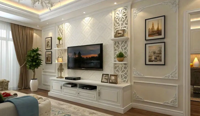 طراحی تی وی وال کلاسیک