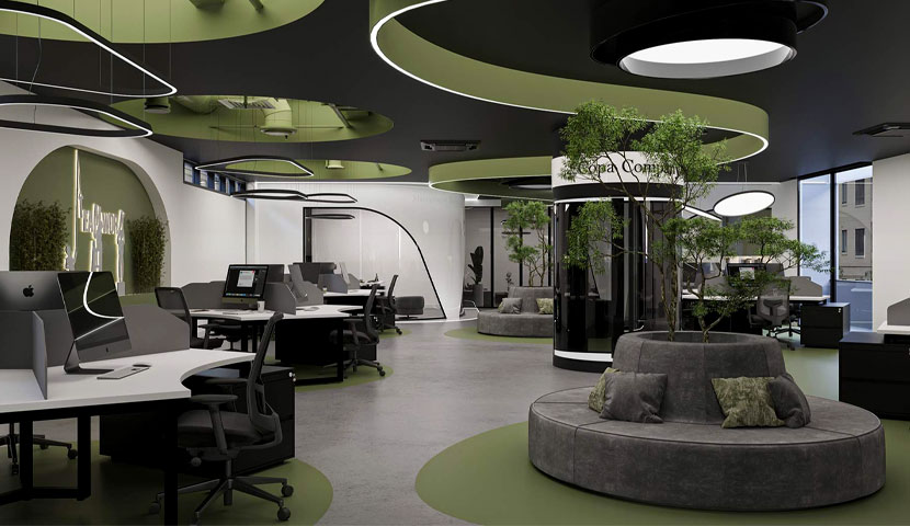طراحی داخلی ساختمان اداری