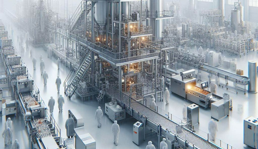 طراحی داخلی کارخانه صنایع غذایی