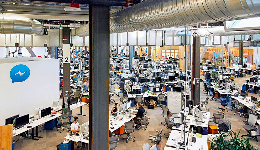 طراحی دفترکار مرکزی فیسبوک