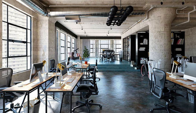 طراحی دکوراسیون دفترکار ساده و شیک