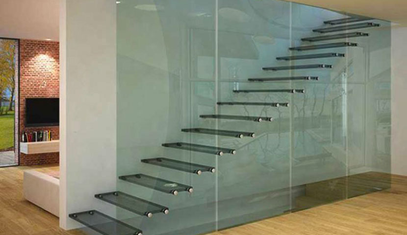 طراحی راه پله معلق ساختمان