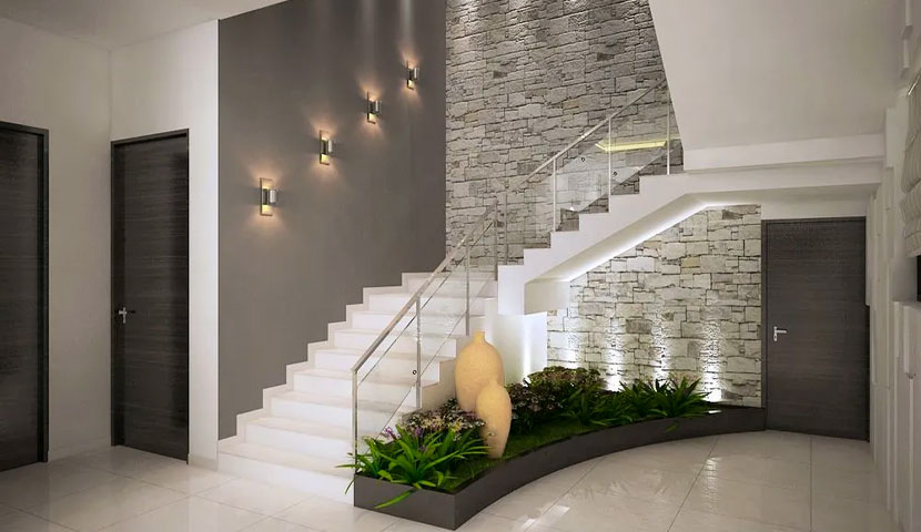 طراحی ساده راه پله ساختمان