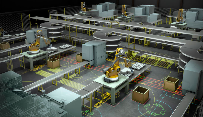 طراحی نقشه داخلی کارخانه صنعتی