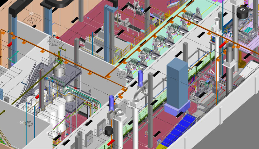 طراحی نقشه کارخانه صنایع غذایی