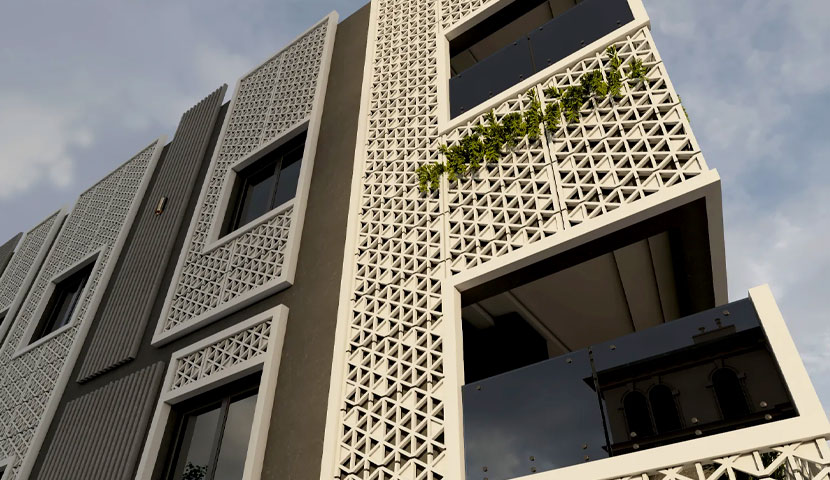 طراحی نمای برج