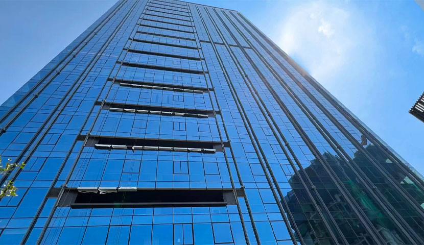 طراحی نمای برج شیشه ای