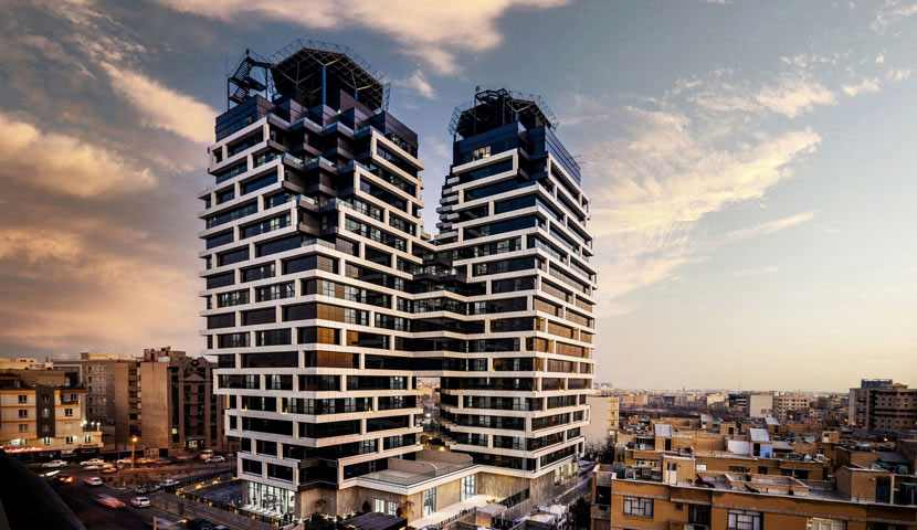 طراحی نمای برج مدرن