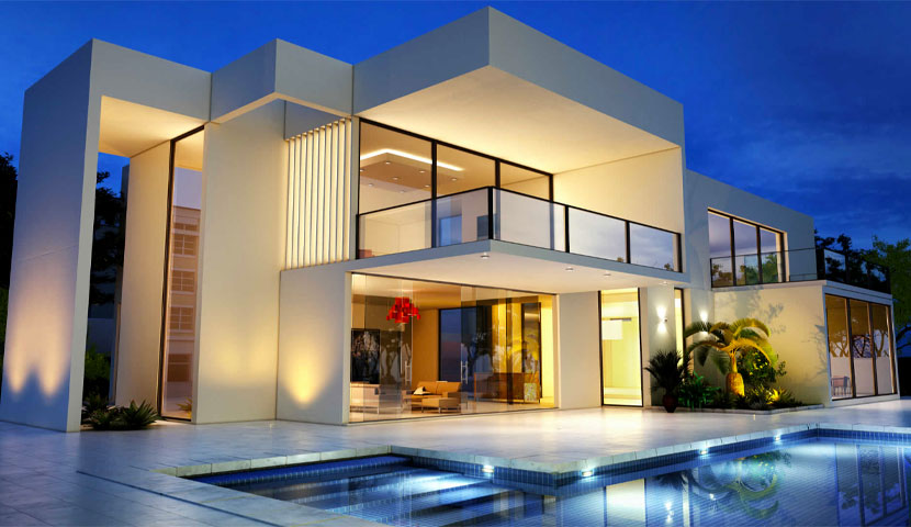 طراحی ویلا دوبلکس فلت