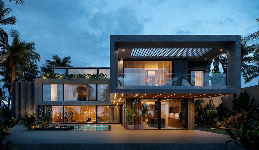 طراحی ویلا دوبلکس مدرن