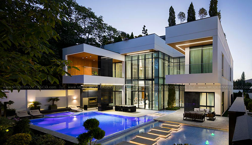 طراحی ویلا دوبلکس مدرن کوچک 