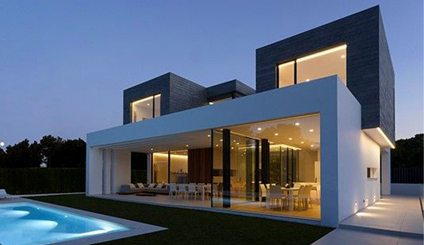 طراحی ویلا دوبلکس مینیمال 