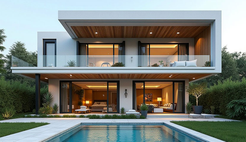 هزینه طراحی ویلا دوبلکس مدرن