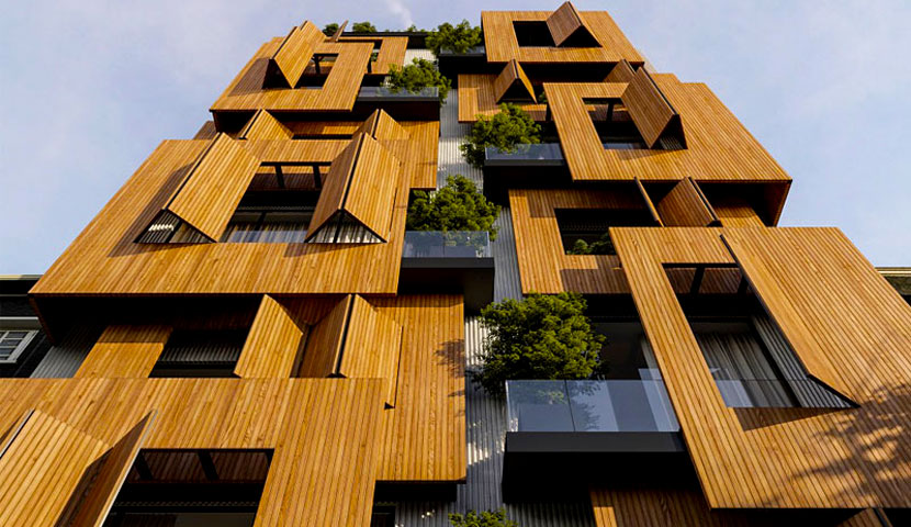 طراحی نمای برج مدرن