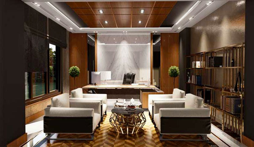 طراحی داخلی اداری اتاق مدیریت