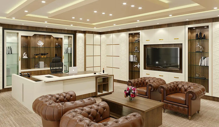 طراحی داخلی اداری اتاق مدیریت