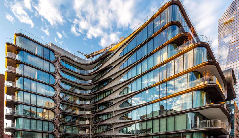 بازسازی نما ساختمان شیشه ای 